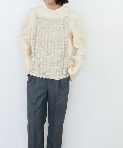 viscose satin raglan blouse